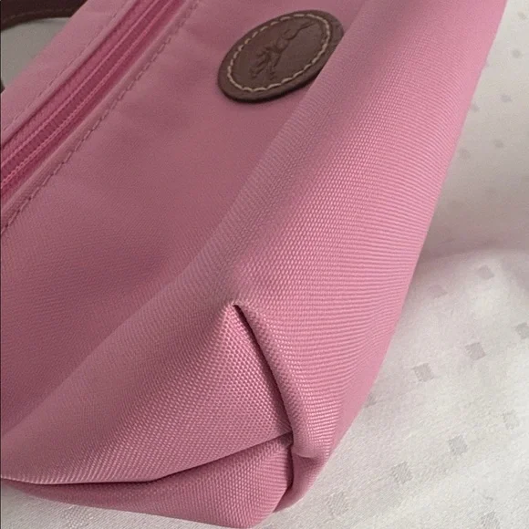 Longchamp Cosmetic Pouch with Leather Handle 🩷🤎🩷 - Picture 6 of 12